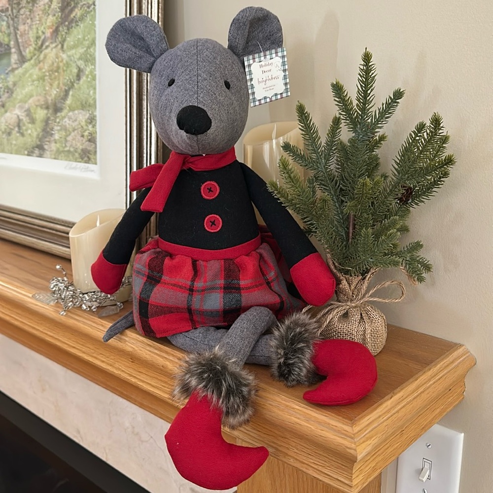 Loving Kindness Plush Mouse Decor Bean Bag Bottom Shelf Sitter 22” tall